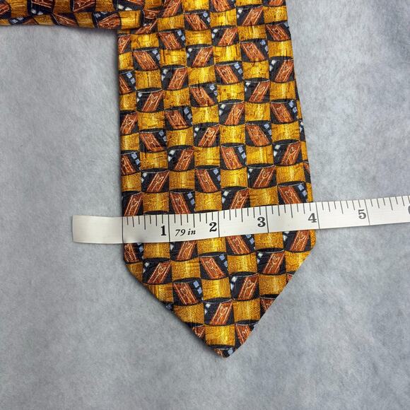 Ermenegildo Zegna Necktie Mens Classic Abstract Designer 100% Silk Italy 61"Long - Picture 7 of 8
